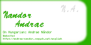 nandor andrae business card